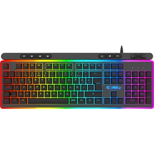 Nova K1 360° Özelleştirilebilir Rgb & Yazılımlı Full Membran 104+7 Tuşlu Ekstra Multimedya / Rollover Ses Kontrol Mekanizmalı Gaming Klavye