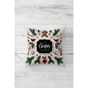 Yılbaşı Kardan Adam Desen Çift Tarafı Baskılı Gizli Fermuarlı Yastık Kırlent Koltuk Yastık Kılıfı