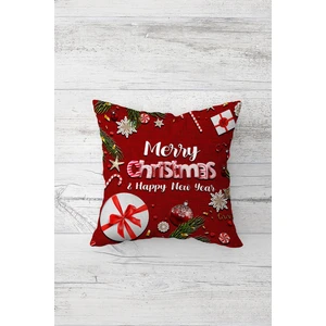 Merry Christmas Yeni Yıl Çift Tarafı Baskılı Gizli Fermuarlı Yastık Kırlent Koltuk Yastık Kılıfı