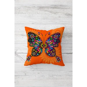 Turuçift Tarafı Baskılı Gizli Fermuarlı Yastık Kılıfı Kırlent Koltuk Yastık Kılıfı