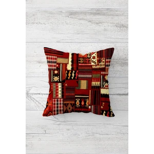 Etnik Kilim Motifli Patchwork Çift Taraflı Gizli Fermuarlı Yastık Kılıf Kırlent Koltuk Yastık Kılıfı