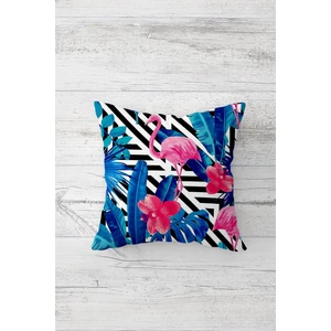 Tropikal Temalı Flamingo Çift Tarafı Baskılı Gizli Fermuarlı Yastık Kılıfı Kırlent Yastık Kılıfı