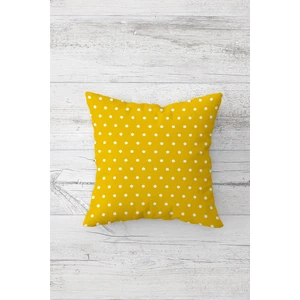 Puantiye Desenli Çift Tarafı Baskılı Gizli Fermuarlı Yastık Kılıfı Kırlent Koltuk Yastık Kılıfı