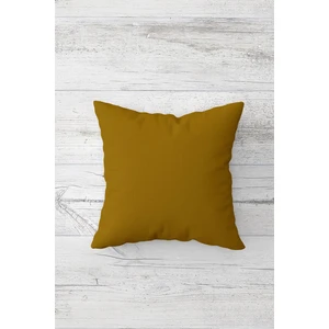 Düz Renkli Zeytin Yeşili Çift Tarafı Baskılı Gizli Fermuarlı Yastık Kırlent Koltuk Yastık Kılıfı