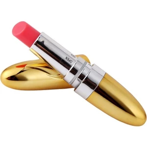 Lolita Shop Kolay Taşınabilen Güçlü Titreşimli Yeni Nesil Ruj Dizaynlı Parlak Yüzeyli Orgazm Zevk Vibratörü