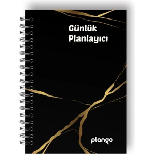 Siyah Gold Günlük Planlayıcı Defter