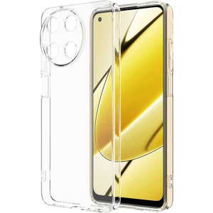 M.tk moveteck Realme 11 4g Kılıf Kamera Çıkıntılı Korumalı Yumuşak Şeffaf Silikon Renksiz Arka Kapak -Clear