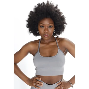 Virtus Çapraz Askılı Seamless Büstiyer Gri