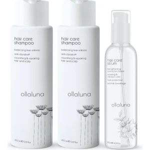 Hair Care Shampoo 400 ml Şampuan X2
Ollaluna Hair Care Serum Saç Serumu 120 ml X1