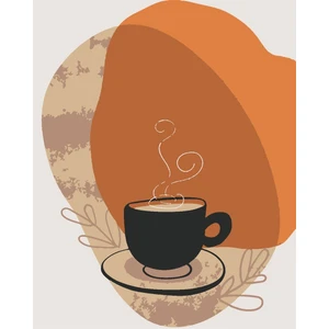 Cofee Sayılarla Boyama Seti 30x40 cm (Tuvale Gerili)