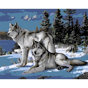 Womb Hobby Kurt Sürüsü Sayılarla Boyama Seti 100X80 cm Tuvale Gerili