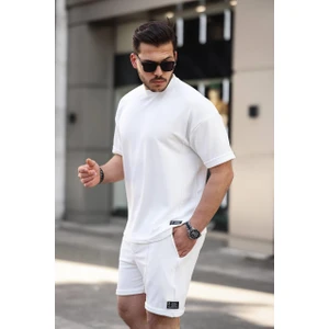 Beyaz Renk Oversize Tişört ve Şort Takım