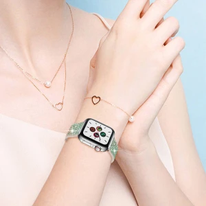 PSGT Apple Watch Uyumlu Serisi Parlak Renk Iplik Dikişler