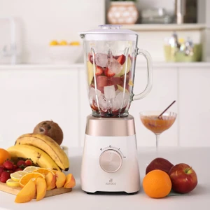 Buz Kırma Özellikli, 1,5 Lt Cam Hazneli Smoothie Blender , 1000W Güçlü Motor + Onerous Mutfak Tartısı