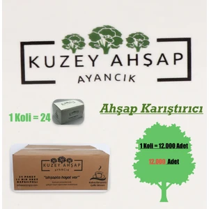 Kuzey Ahşap Ahşap Tahta Çay Kahve Karıştırıcı 24 x 500  12000 Adet