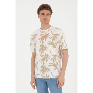 U.S. Polo Assn. Erkek Ekru Tişört 50287067-VR019