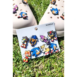 Bear & Pear Mavi Kirpi 8 Adet Jibbitz Terlik Süsü Crocs Aksesuar Figür