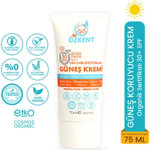 Dr. Özkent Organik Sertifikalı Güneş Kremi 75 ml 30+ Spf
