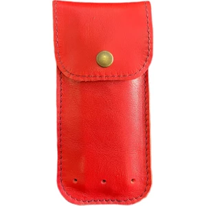 LN Leather Özel Tasarım Kalemlik Vejetal Deri Kırmızı El Işçiliği