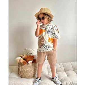 Jolly Kids Erkek Çocuk Palmiye Baskılı Şortlu Takım