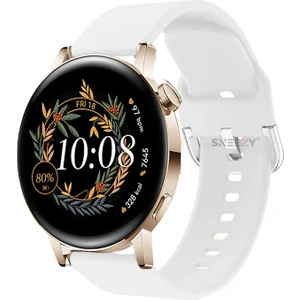 Huawei Watch Gt3 42MM ile Uyumlu 20MM Purelux Soft Tokalı Silikon Kordon Dayanıklı Spor Stil