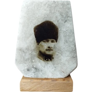 Ardan Store Sarı Işıklı Atatürk Logo Model Dekoratif Tuz Lambası