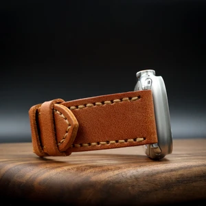 North's Nature Apple Watch Uyumlu Deri Kordon Ultra Camel Hakiki Deri Klasik saat kordonu