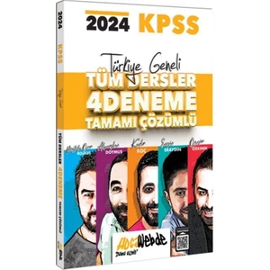 Hocawebde Yayınları 2024 KPSS Genel Yetenek Genel Kültür Tamamı Çözümlü 4 Fasikül Deneme Sınavı