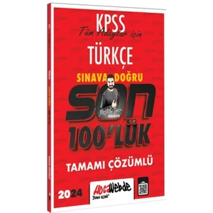 Hocawebde Yayınları 2024 KPSS Türkçe Son 100'Lük Tamamı Çözümlü Sorular