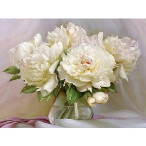 Womb Hobby Duru Çiçek Sayılarla Boyama Seti  (Tuvale Gerili)