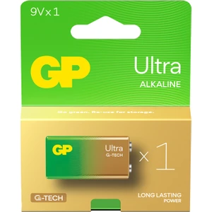 Batteries G-TECH Ultra Alkalin 9V - 6LR61 Boy 9V Pil Tekli Kart