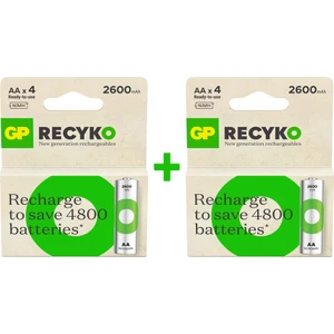 Gp Recyko 2700 Serisi Aa Kalem 8'li Şarj Edilebilir Pil
