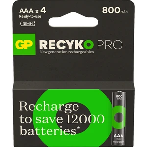 Recyko Pro 800 mAh 1.2V AAA Boy NiMH İnce Şarjlı Pil 4'lü Kart 