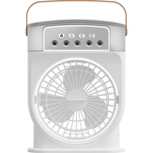 Klima Fanı USB Kişisel Hava Soğutucu Mini Nemlendirici Misting Fan 7 Renk LED Işıkları ile Taşınabilir Fan-Beyaz (Yurt Dışından)