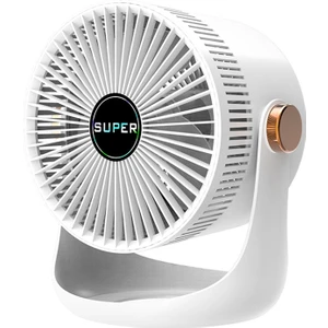 Ev Masa USB Şarj Edilebilir Hava Sirkülasyonu Elektrikli Fan 2400 Mah Pil Duvara Monte Soğutma Vantilatör Fanı A (Yurt Dışından)
