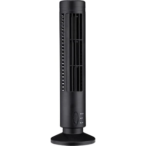 Yeni USB Kule Fanı Bladeless Fan Kulesi Elektrikli Fan Mini Dikey Klima, Bladeless Daimi Fan Siyah (Yurt Dışından)