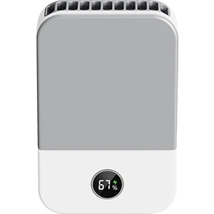 Mini El Fanı Boyun Fanı Mini Fan Tembel Fan Ayarlanabilir Asılı Boyun Soğutma Fanı USB Şarj Hava Soğutucu Beyaz (Yurt Dışından)