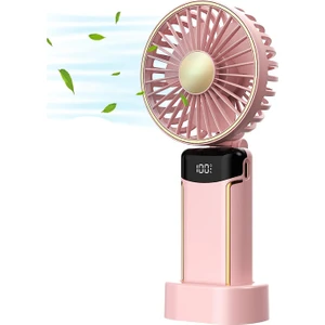 Taşınabilir El Fanı Mini Kişisel El Fanı, 8-20HS USB Şarj Edilebilir El Vantilatörü, Küçük Cep Vantilatörü Pembe (Yurt Dışından)