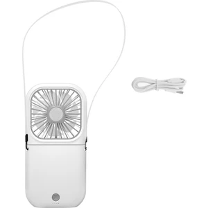 Çok Fonksiyonlu Taşınabilir Fan Mini Kolye Fanı USB Şarj Edilebilir El Fanı Seyahat Açık Ofis Ev Beyaz (Yurt Dışından)