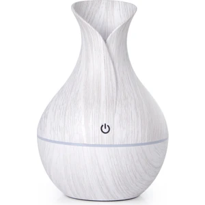 Elektrikli Hava Nemlendirici Esansiyel Aroma Yağı Difüzör Ultrasonik 130 ml Ahşap Tahıl Nemlendirici USB Mist Maker LED Işık C (Yurt Dışından)