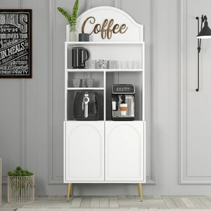 Variant Mobilya Variant Lyon Kahve Köşesi 80 cm  - Beyaz / Altın