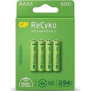 Gp Recyko 650 Mah R03 Aaa Şarjlı 4lü Ince Kalem Pil GP65AAAHCER21-2TLB2