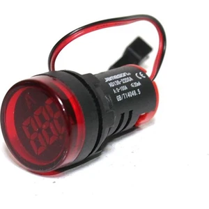 22Mm 0-100A Ledli Akım Trafolu Ampermetre Kırmızı