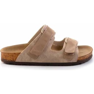 Bej Bej Nubuk  Deri Kadın Terlik K04819301001