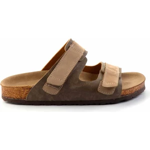 Vizon Bej Nubuk  Deri Kadın Terlik K04819301001