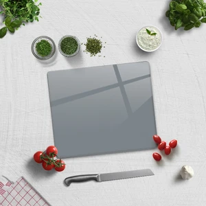 Düz Renk - Gri | Cam kesme Tahtası - Cam Kesme Tablası | 29cm x 34cm