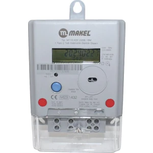MAKEL MONOFAZE 1 FAZ 2 TELLİ ELEKTRİK SAYACI