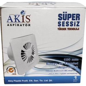 Ak-C100 100’lük Banyo Ve Tuvalet Aspiratör Havalandırma Fanı Beyaz 16 Cm Kolay Montaj Özelliği