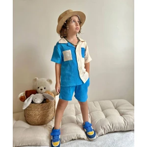 Jolly Kids Erkek Çocuk Çift Renk Müslin Gömlekli Takım