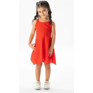 Eliş Şile Bezi Askılı Vual Emel Yazlık Çocuk Elbise Mercan Mrcn